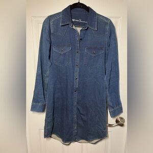 The Gap 1969 Western Shirt Dress Size Small Dark Wash